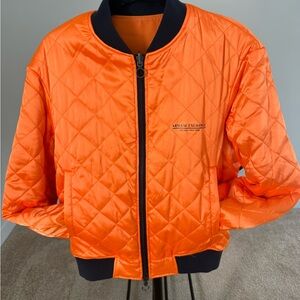 Armani Exchange Bright Orange Quilted Jacket
